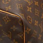 Louis Vuitton Monogram Keepall Bandouliere 60 Boston Bag 2-Way Brown Leather — view 5
