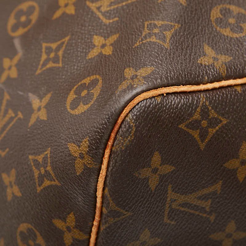 Louis Vuitton Monogram Keepall Bandouliere 60 Boston Bag 2-Way Brown Leather — view 4