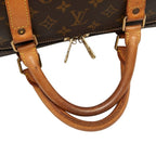 Louis Vuitton Monogram Keepall Bandouliere 60 Boston Bag 2-Way Brown Leather — view 9