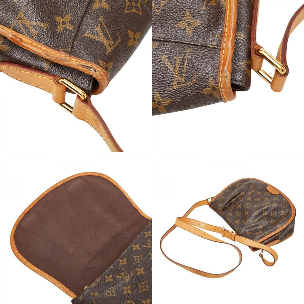 Louis Vuitton Monogram Menilmontan PM Crossbody Shoulder Bag Brown Leather — view 9
