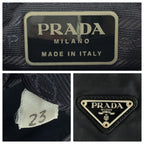 Prada Tessuto Black Silver Nylon Tote — view 4