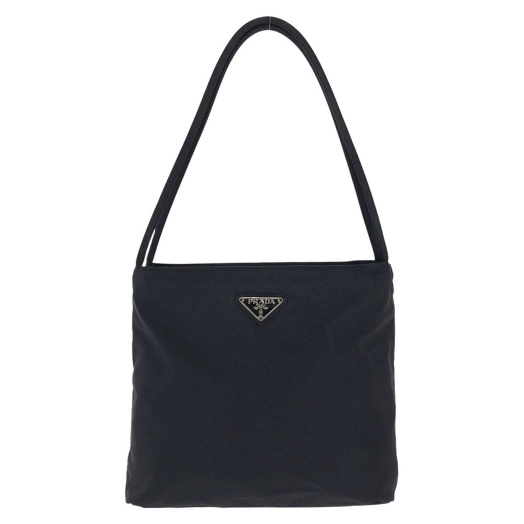 Prada Tessuto Black Silver Nylon Tote