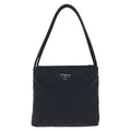 Prada Tessuto Black Silver Nylon Tote