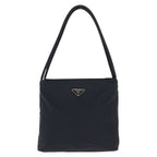 Prada Tessuto Black Silver Nylon Tote