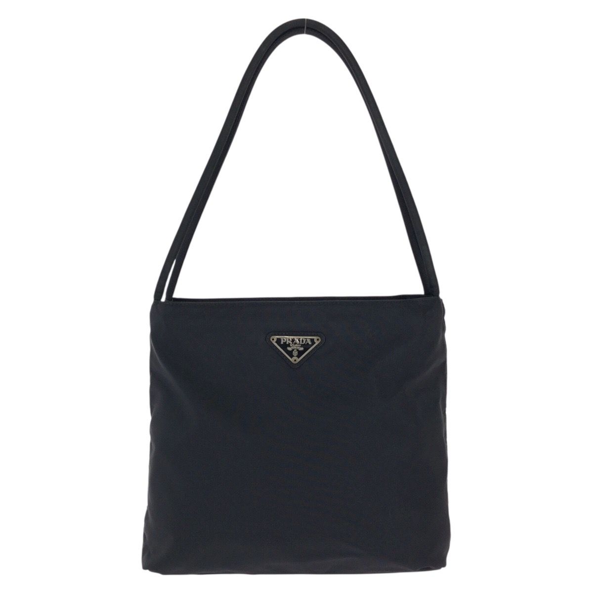 Prada Tessuto Black Silver Nylon Tote