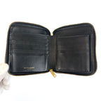 Saint Laurent Paris YSL Tiny Black Gold Leather Fold Wallet — view 4