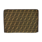 Fendi Vintage Zucca Brown Canvas Clutch — view 2