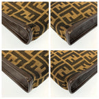 Fendi Vintage Zucca Brown Canvas Clutch — view 4