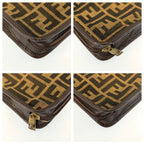 Fendi Vintage Zucca Brown Canvas Clutch — view 5