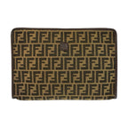 Fendi Vintage Zucca Brown Canvas Clutch