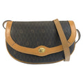 Dior Vintage Honeycomb Pattern Brown Shoulder Bag Pochette