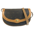 Dior Vintage Honeycomb Pattern Brown Shoulder Bag Pochette