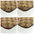 Gucci Brown Beige GG Canvas Leather Shoulder Bag Pochette — view 4