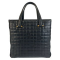 Chanel Icon Chocolate Bar Black Leather Tote