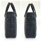 Chanel Icon Chocolate Bar Black Leather Tote — view 7