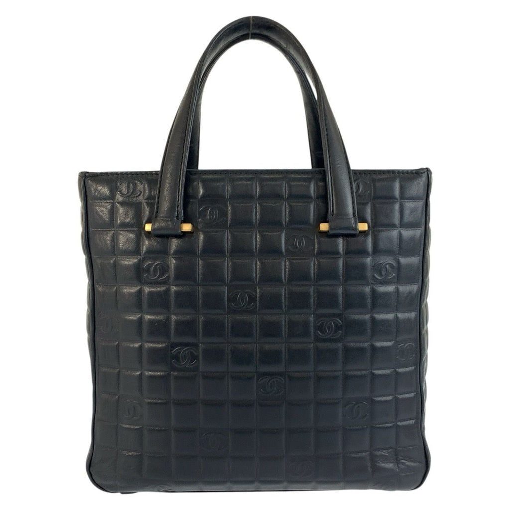 Chanel Icon Chocolate Bar Black Leather Tote — view 2