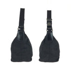 Prada Tessuto Black Silver Nylon Shoulder — view 8