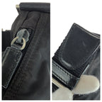 Prada Tessuto Black Silver Nylon Shoulder — view 6