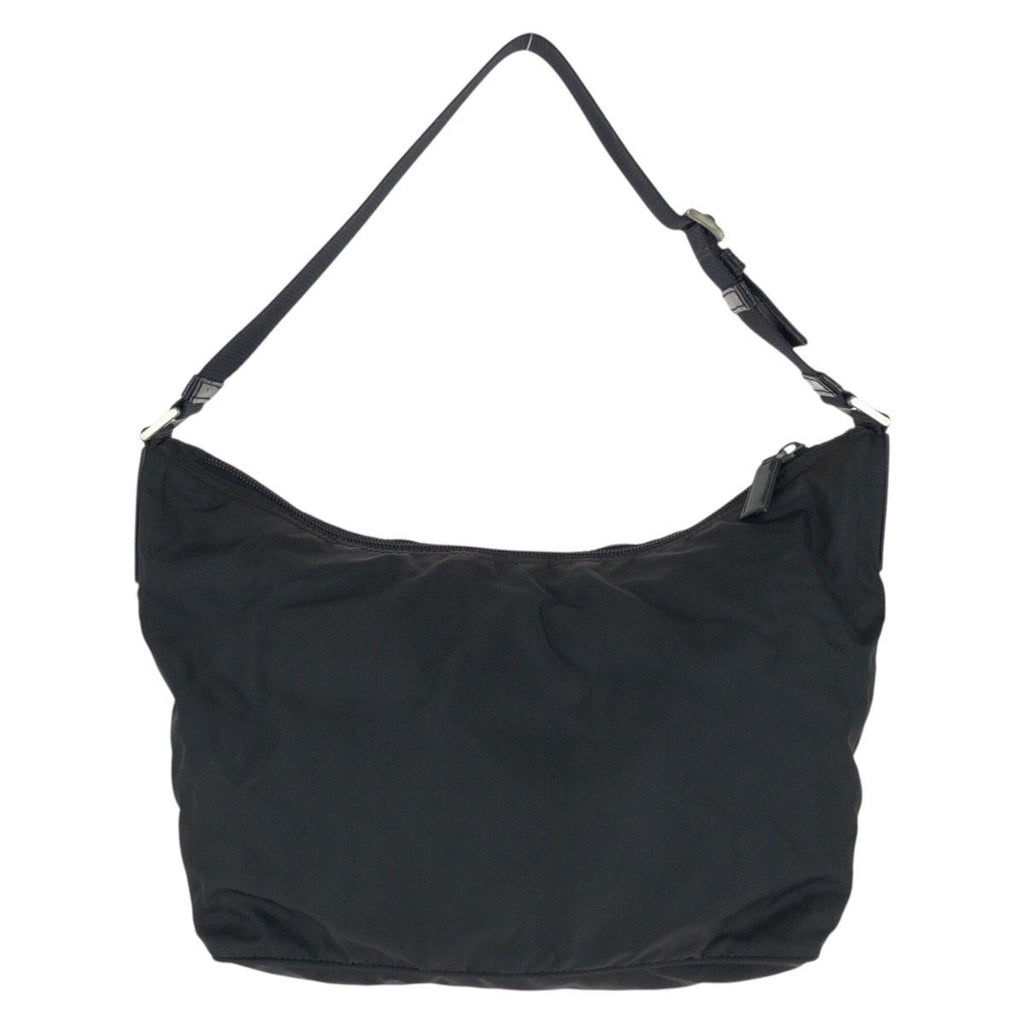 Prada Tessuto Black Silver Nylon Shoulder — view 2