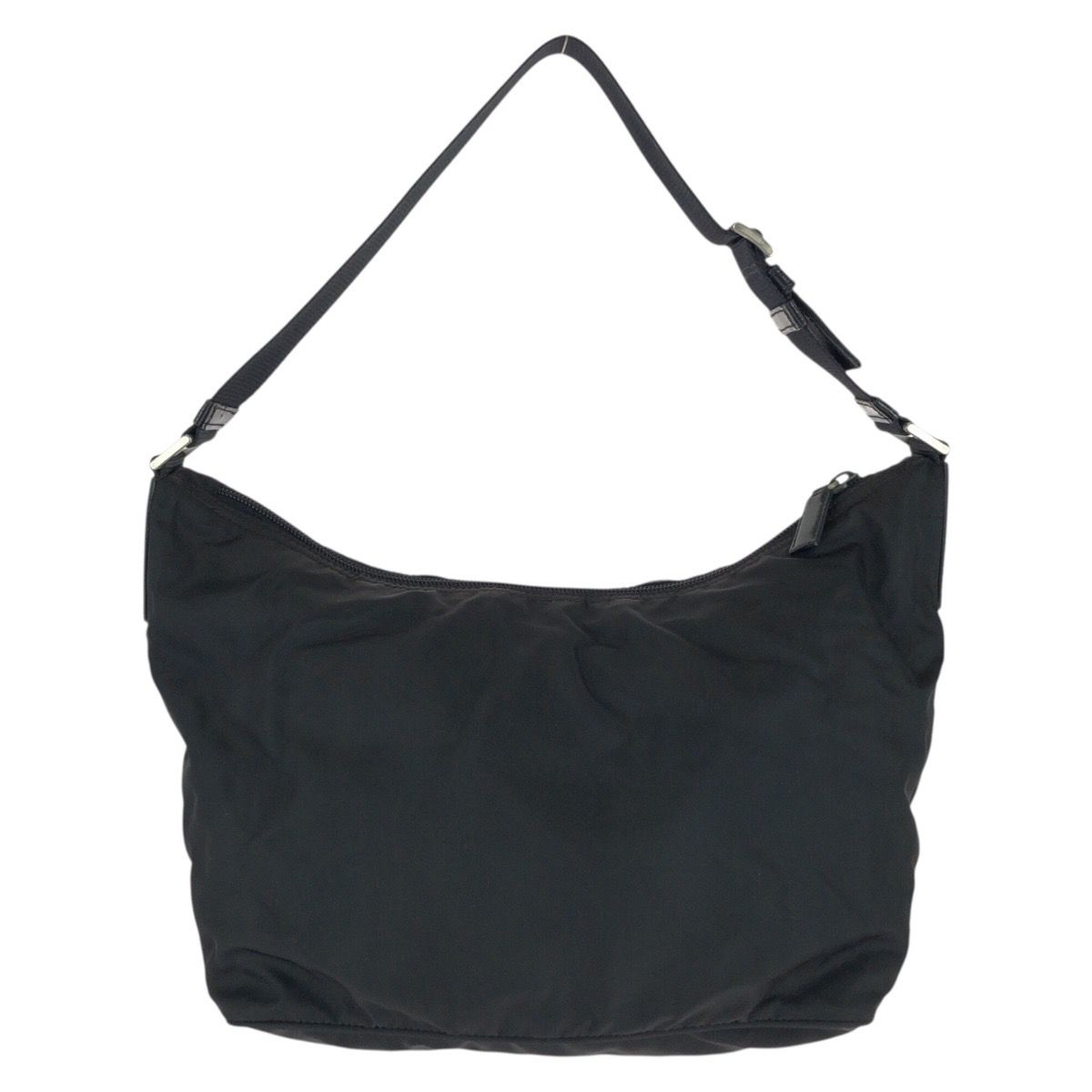 Prada Tessuto Black Silver Nylon Shoulder — view 2