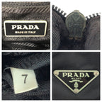 Prada Tessuto Black Silver Nylon Shoulder — view 4