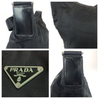 Prada Tessuto Black Silver Nylon Shoulder — view 5
