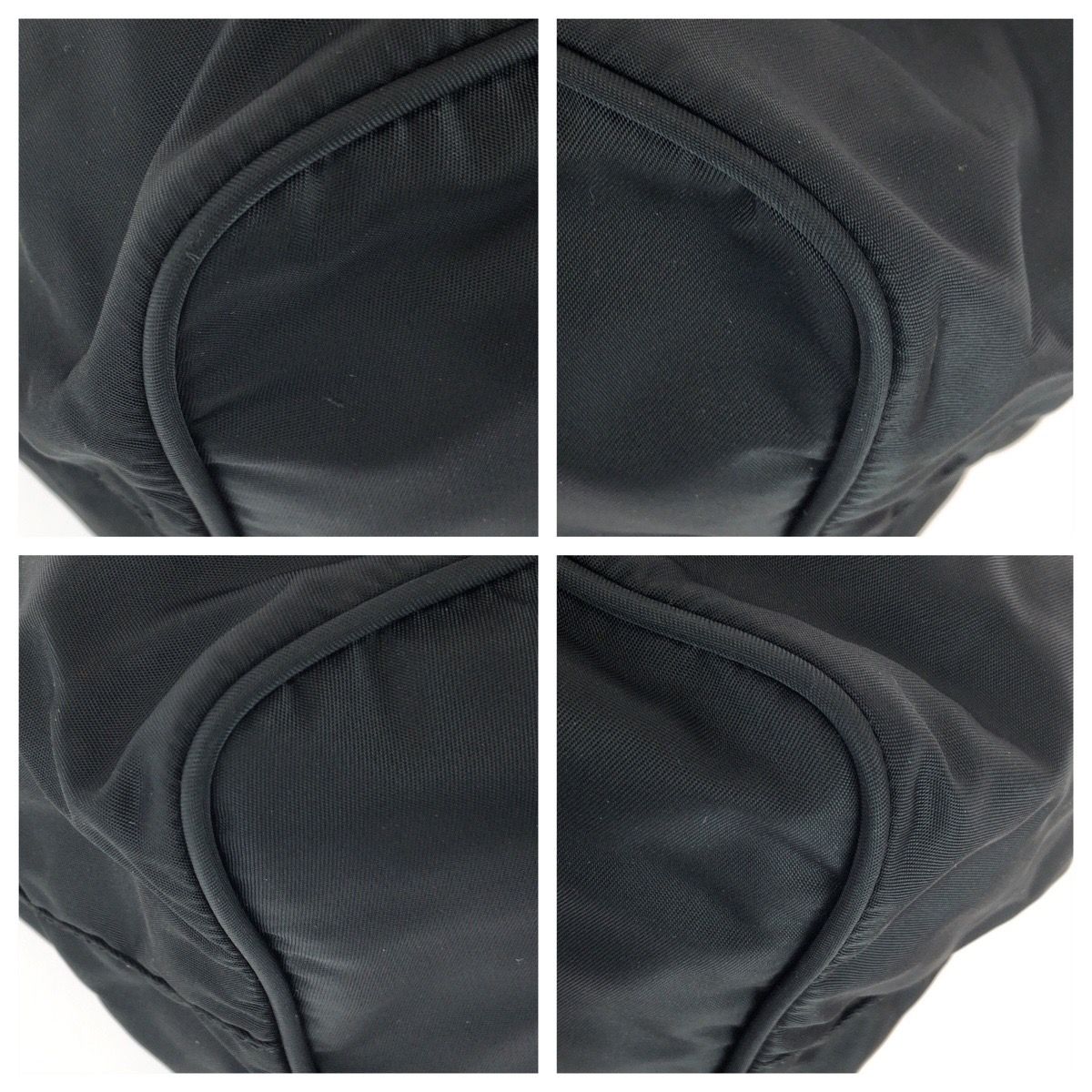 Prada Tessuto Black Silver Nylon Shoulder — view 3
