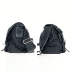Prada Tessuto Black Silver Nylon Leather Shoulder — view 8