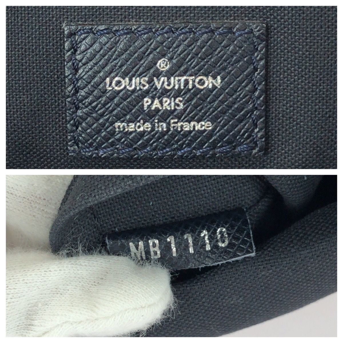 Louis Vuitton Taiga Sasha Navy Silver Leather Shoulder — view 4