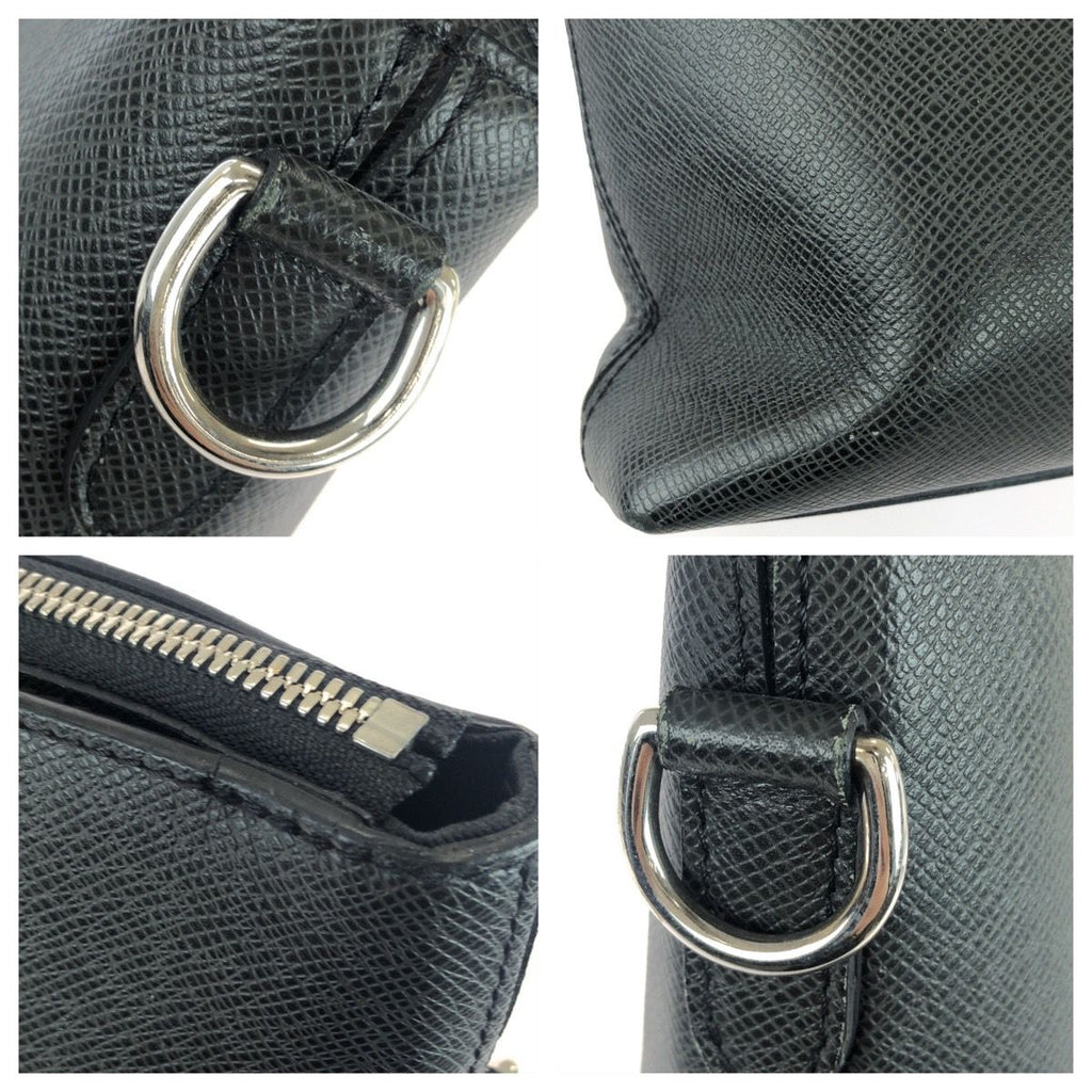 Louis Vuitton Taiga Anton Black Silver Leather Business Briefcase — view 5