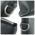 Louis Vuitton Taiga Anton Black Silver Leather Business Briefcase — view 5