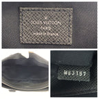 Louis Vuitton Taiga Anton Black Silver Leather Business Briefcase — view 4