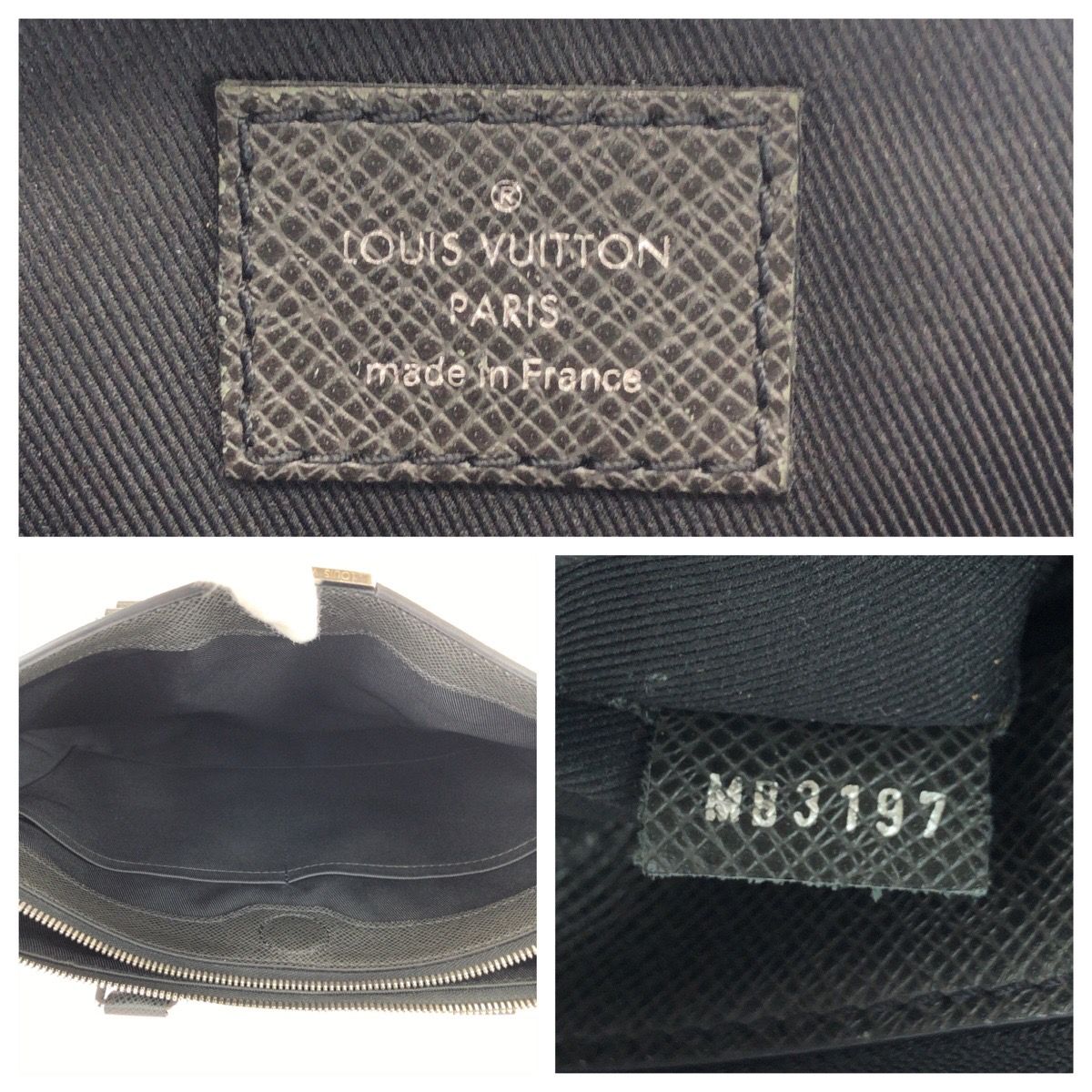 Louis Vuitton Taiga Anton Black Silver Leather Business Briefcase — view 4