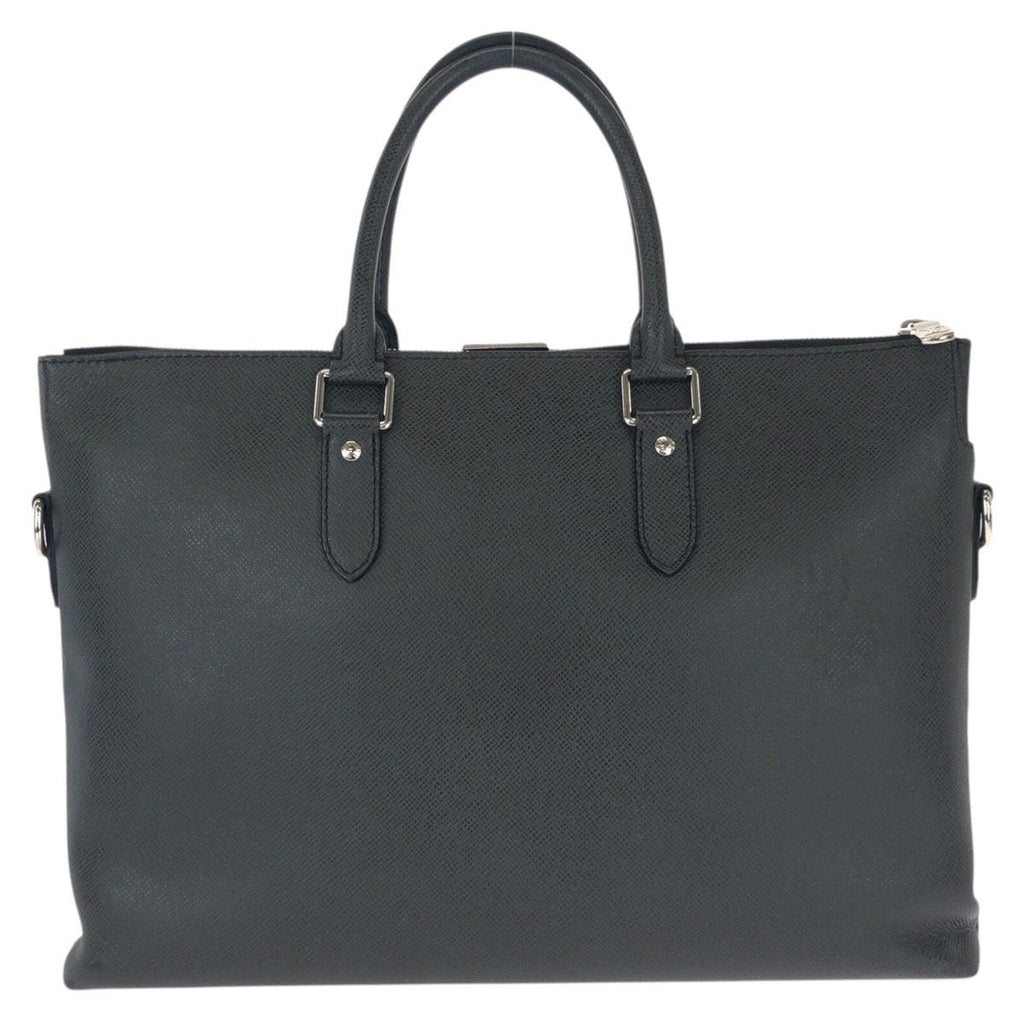 Louis Vuitton Taiga Anton Black Silver Leather Business Briefcase — view 2