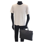 Louis Vuitton Taiga Anton Black Silver Leather Business Briefcase — view 7