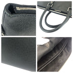 Louis Vuitton Taiga Anton Black Silver Leather Business Briefcase — view 6