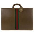 Gucci Vintage Sherry Line Brown Leather 20 Briefcase Attache Case