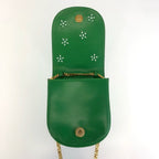 Celine Vintage Star Ball Cutout Green Shoulder Bag Pochette — view 6