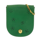 Celine Vintage Star Ball Cutout Green Shoulder Bag Pochette
