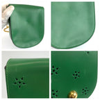 Celine Vintage Star Ball Cutout Green Shoulder Bag Pochette — view 5