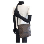 Louis Vuitton Monogram Macassar Bus MM Brown Dark Silver Shoulder — view 7