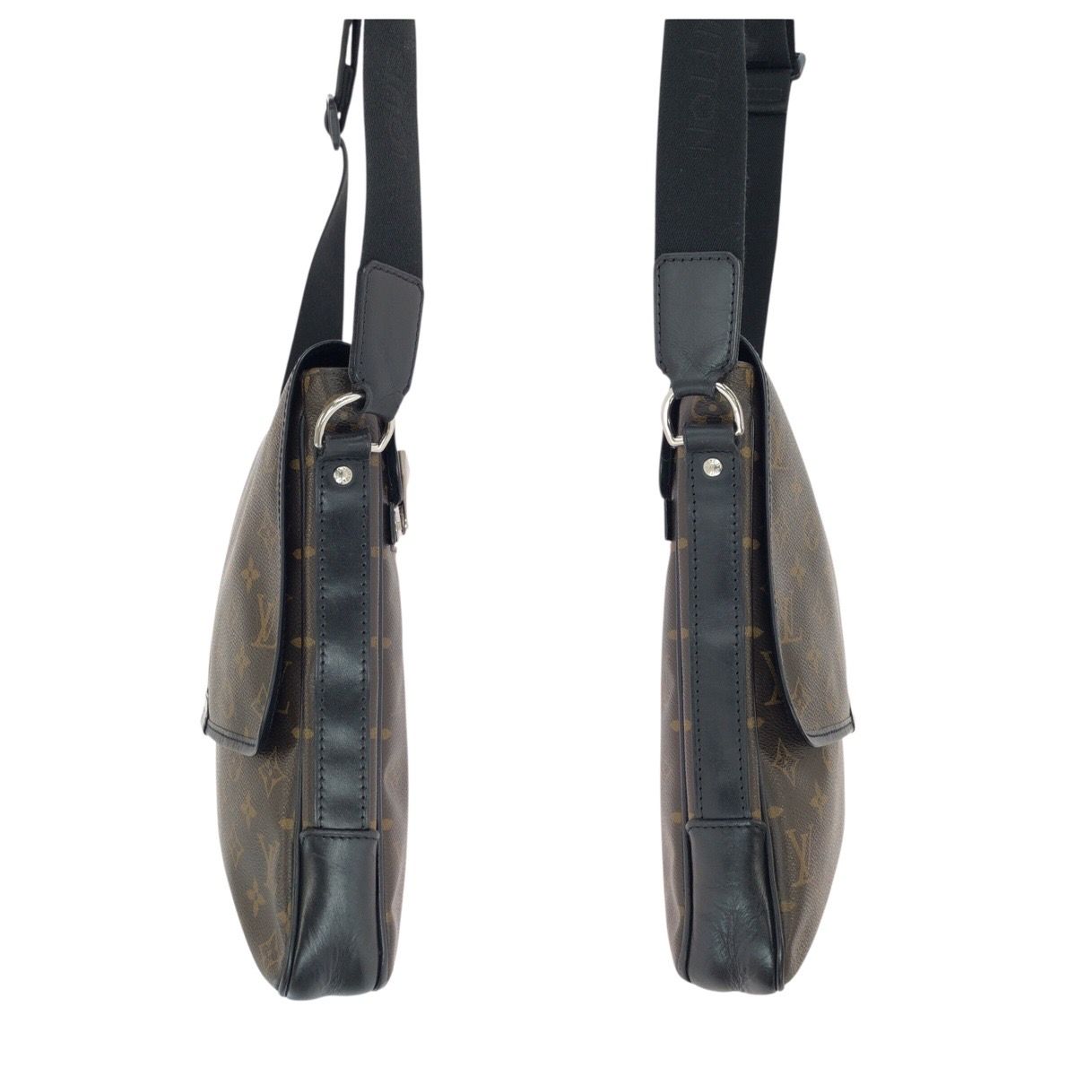 Louis Vuitton Monogram Macassar Bus MM Brown Dark Silver Shoulder — view 8