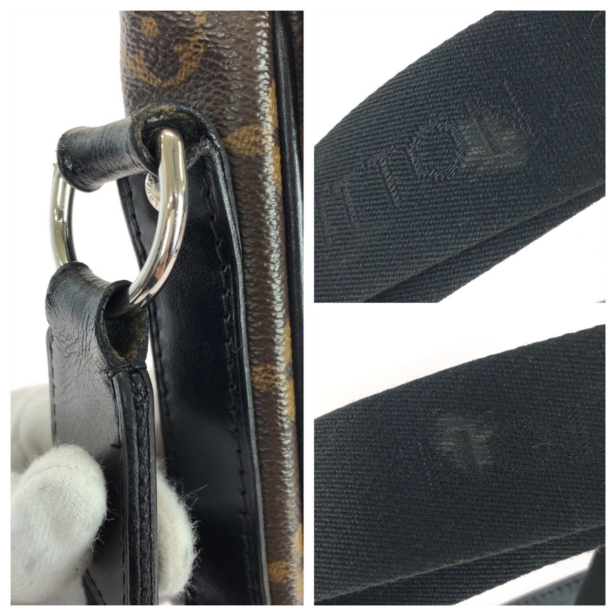 Louis Vuitton Monogram Macassar Bus MM Brown Dark Silver Shoulder — view 6