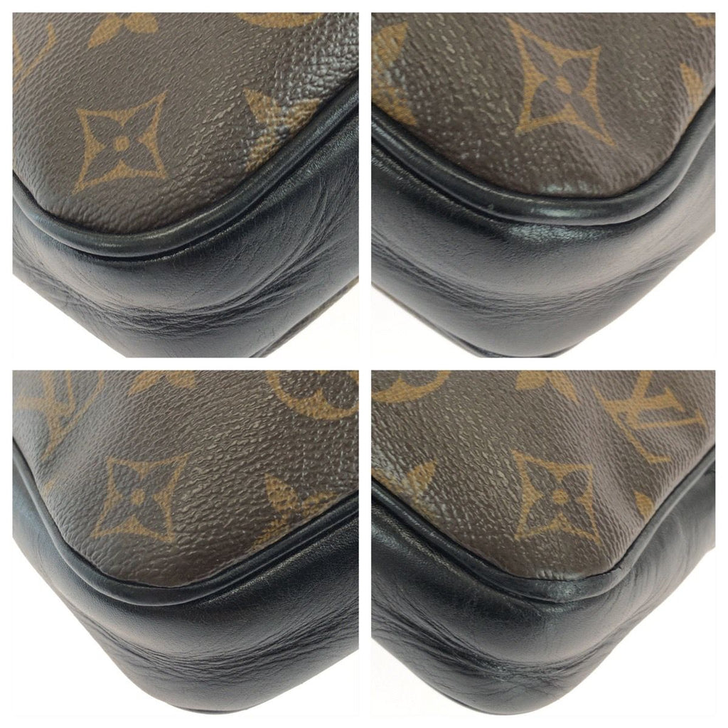 Louis Vuitton Monogram Macassar Bus MM Brown Dark Silver Shoulder — view 3