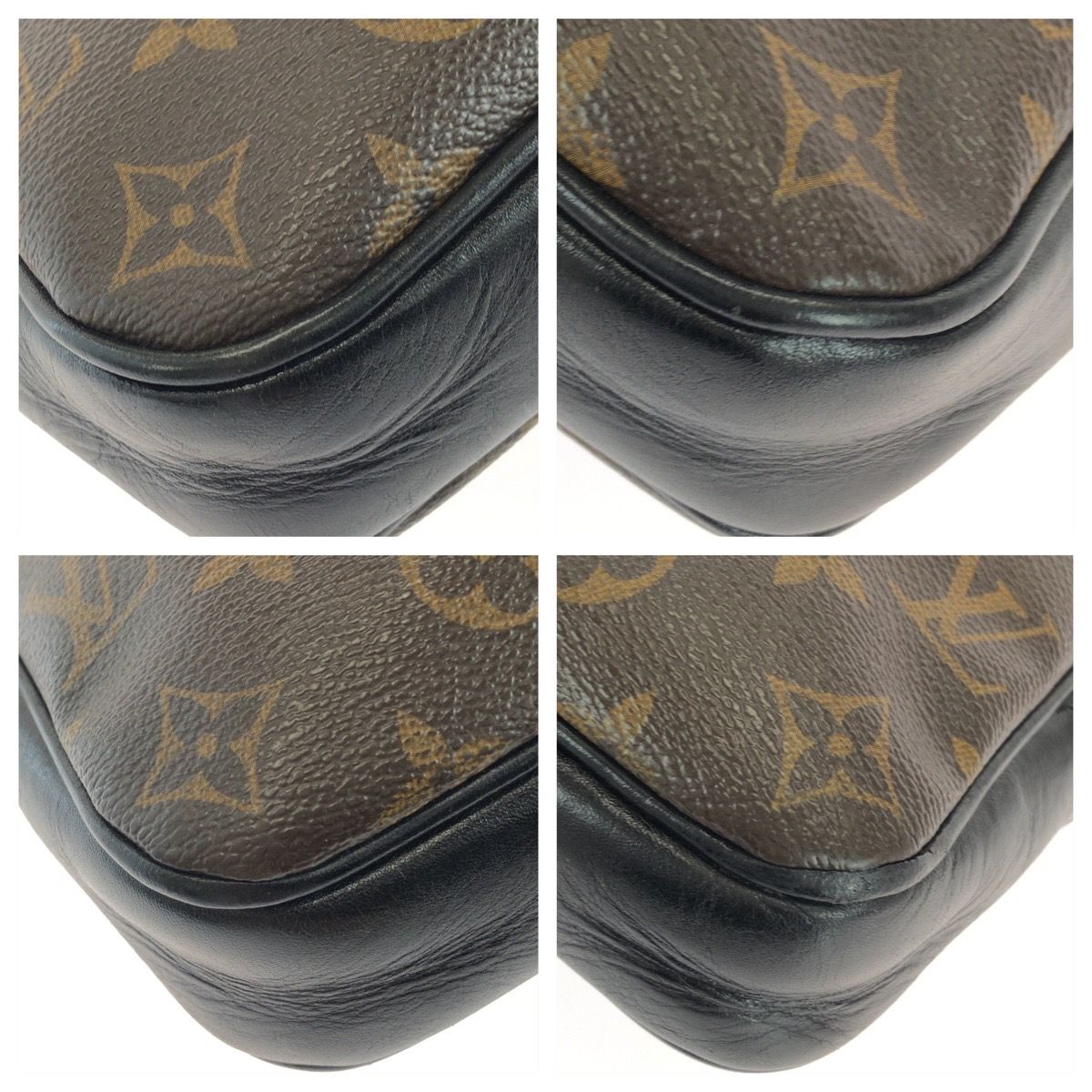 Louis Vuitton Monogram Macassar Bus MM Brown Dark Silver Shoulder — view 3