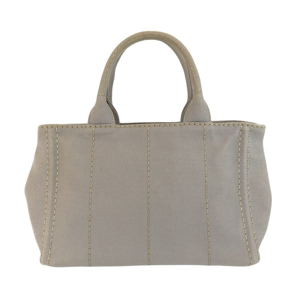 Prada Canapa Gray Gold Canvas Tote Shoulder Bag 2-Way — view 2