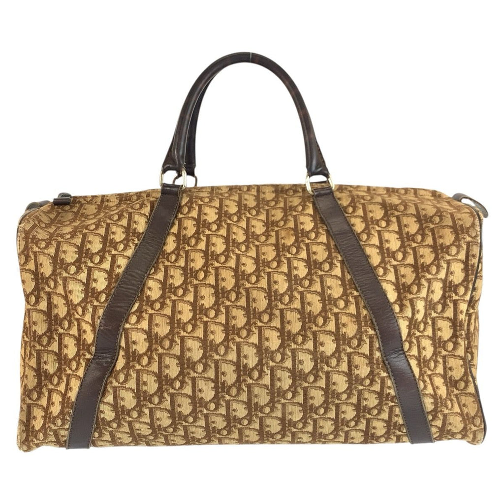 Dior Vintage Trotter Brown Beige Boston