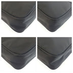 Prada Tessuto Triangular Black Silver Nylon Handbag Pouch — view 4