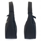 Prada Tessuto Triangular Black Silver Nylon Handbag Pouch — view 6