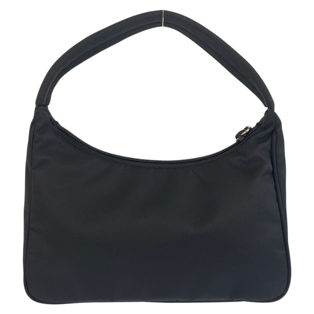 Prada Tessuto Triangular Black Silver Nylon Handbag Pouch — view 2
